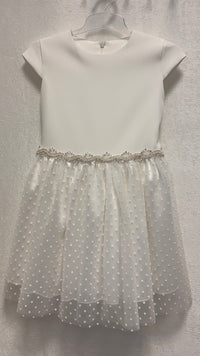 Festlichen Mädchenkleid weiß