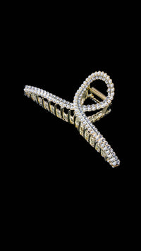 Goldfarbene Metall-Haarklammer