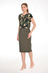 ELIT women's casual skirt KATHARINA, olive green, 72 cm