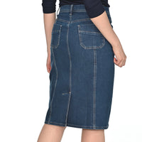 Women's denim skirt SASKIA, jeans, 66 cm