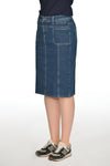 Women's denim skirt SASKIA, jeans, 66 cm