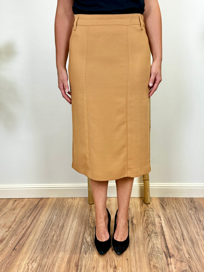 Stretch skirt, mustard yellow, 72cm