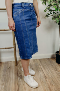 ELIT Damen Freizeitrock ELLEN, jeans, 69 cm