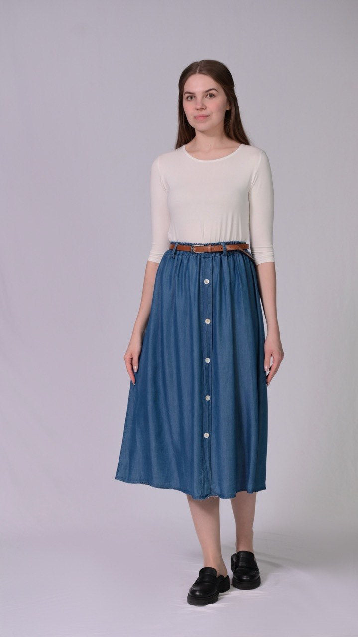 Maxi-Jeansrock