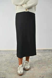 fein gerippter Maxi-Stretchrock DANIELA