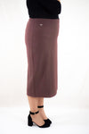 Stretch skirt INA, 80 cm, berry