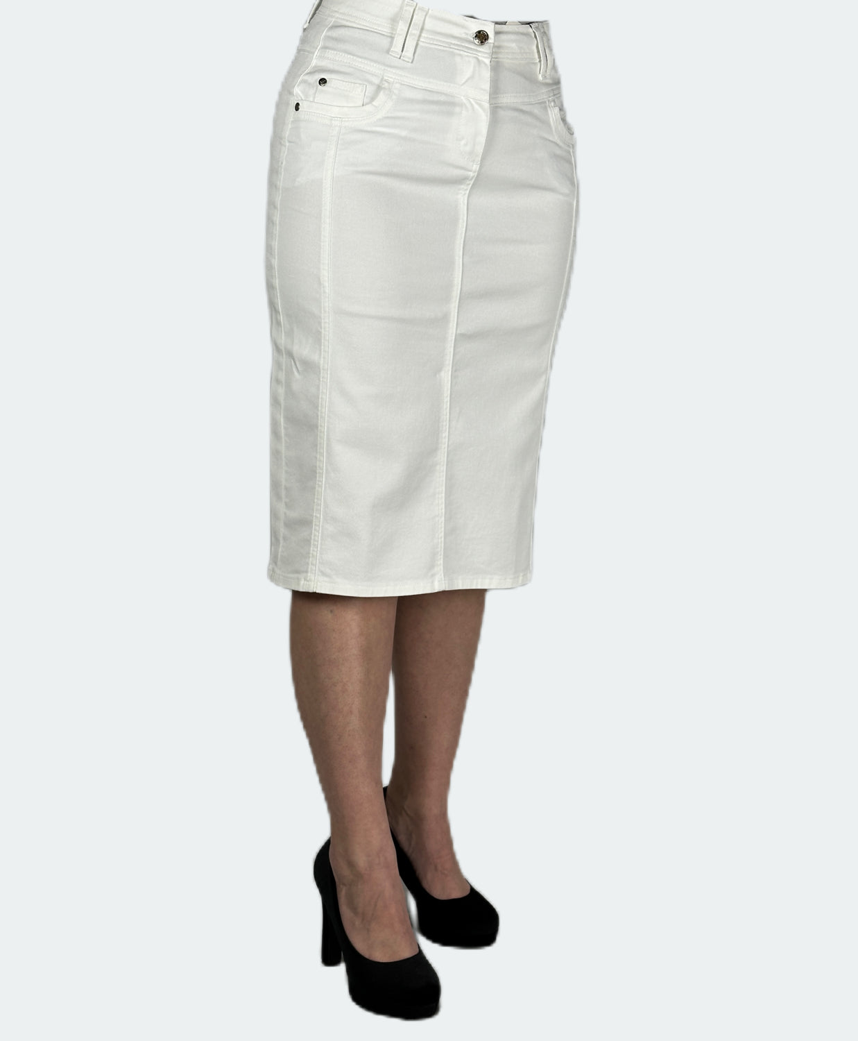 Freizeitrock IRINA, 70 cm weiß Bild 1