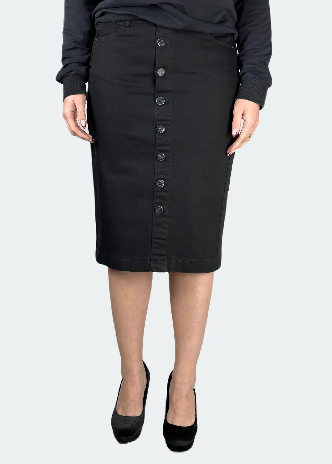 Freizeitrock LINA, 65 cm schwarz Bild 1