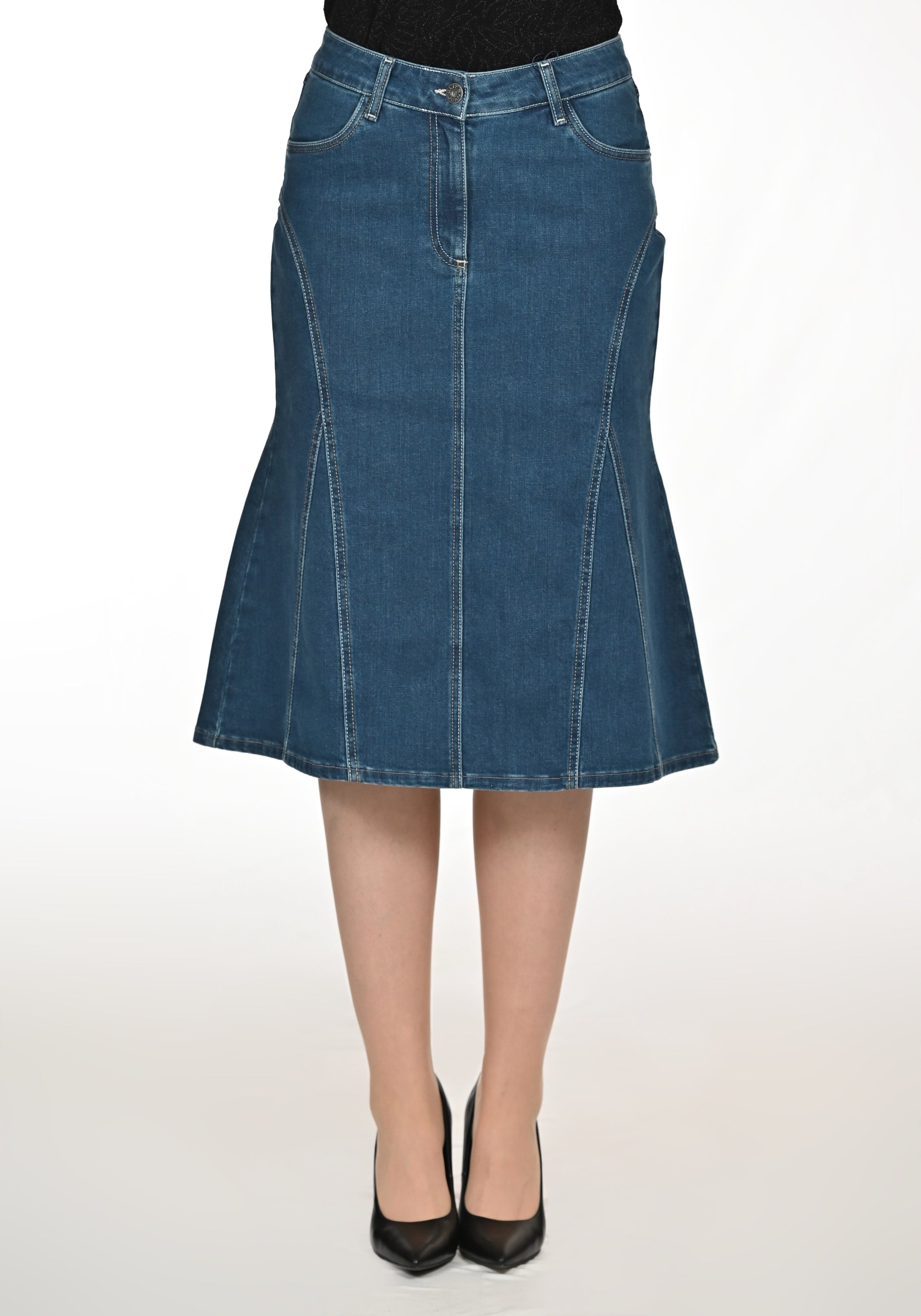 Jeansrock AMALIA, 73 cm blau Bild 3