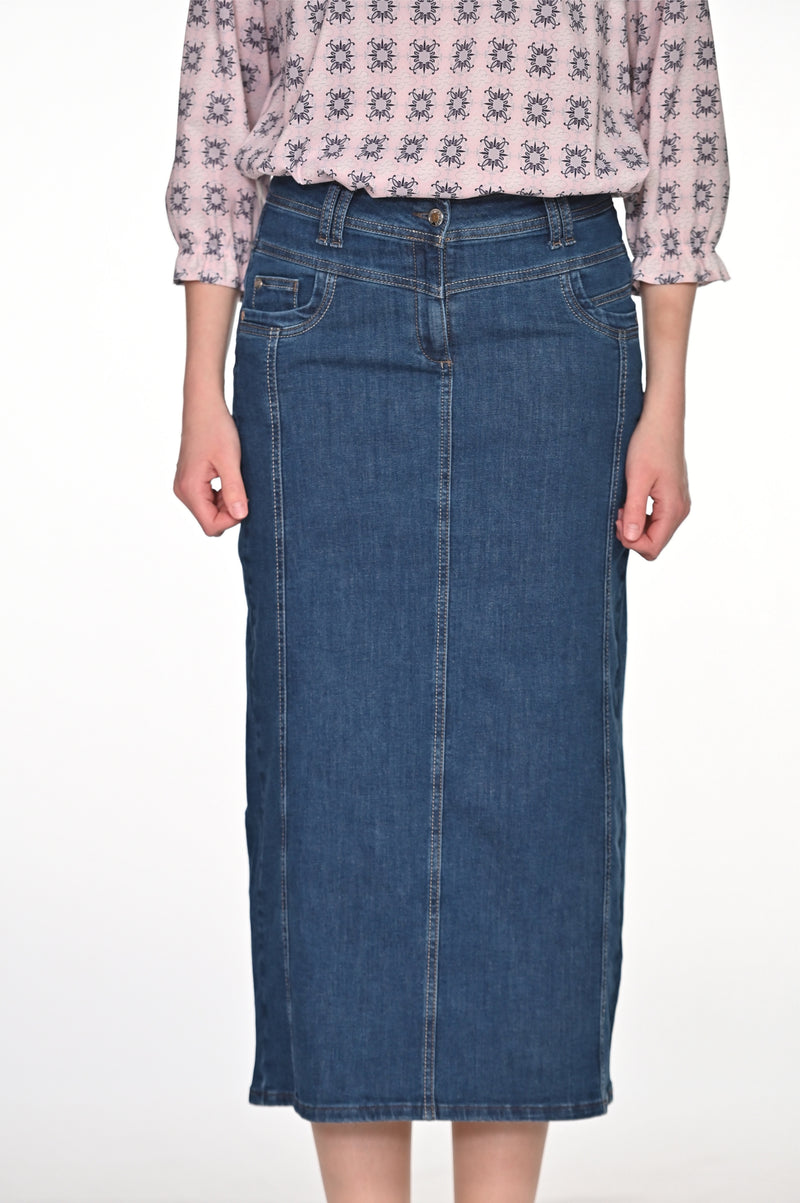 Jeansrock IRINA, 85 cm blau Bild 1