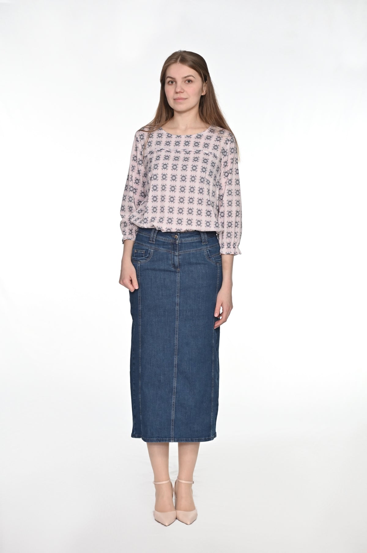 Jeansrock IRINA, 85 cm blau Bild 2