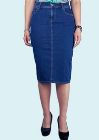 Jeansrock KATHARINA, 64 cm blau Bild 1