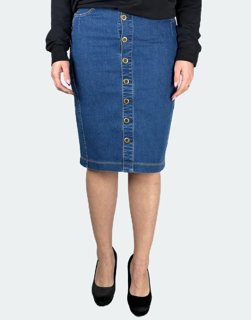 Jeansrock LINA, 60 cm Jeansblau Bild 1