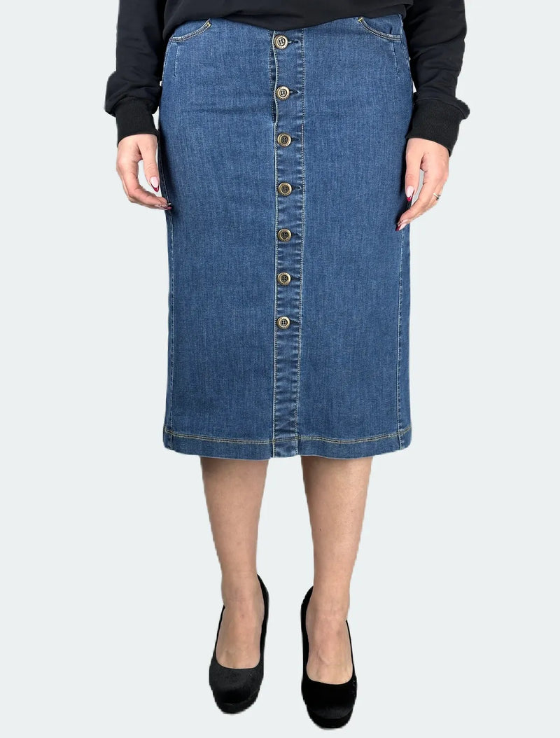 Jeansrock LINA, 74 cm Jeansblau Bild 1