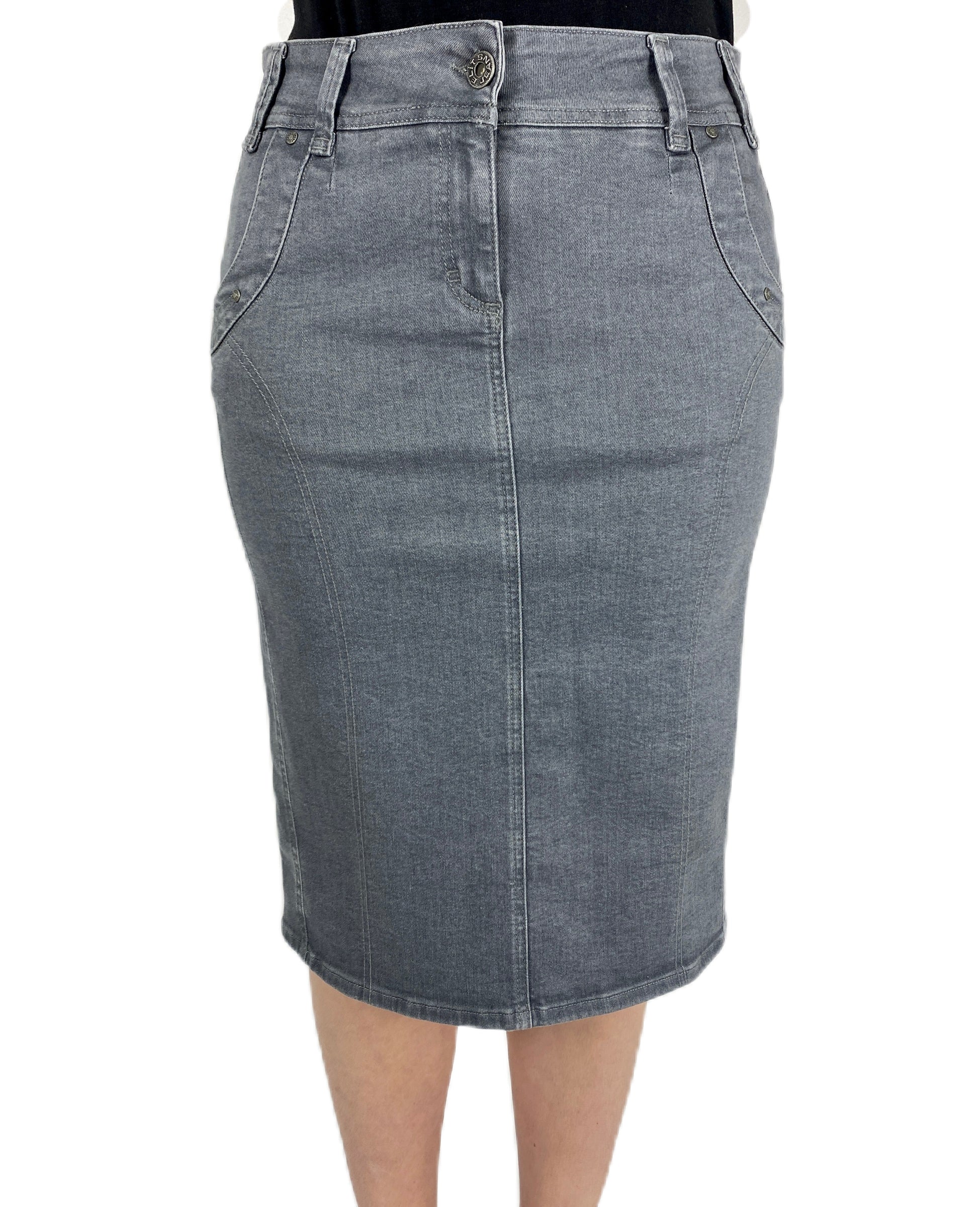 Jeansrock LORENA, 65 cm grau Bild 1