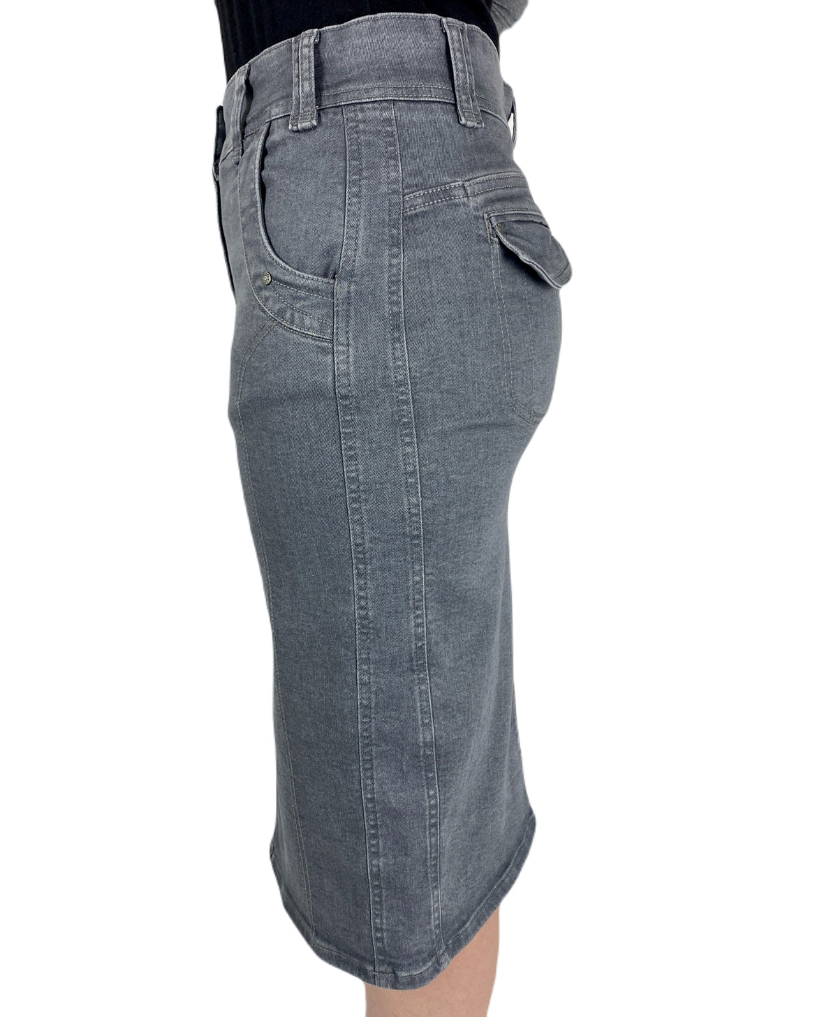 Jeansrock LORENA, 65 cm grau Bild 2