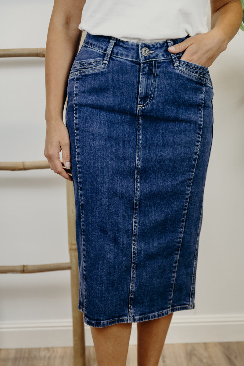Jeansrock MARIA, 72 cm Jeansblau Bild 1