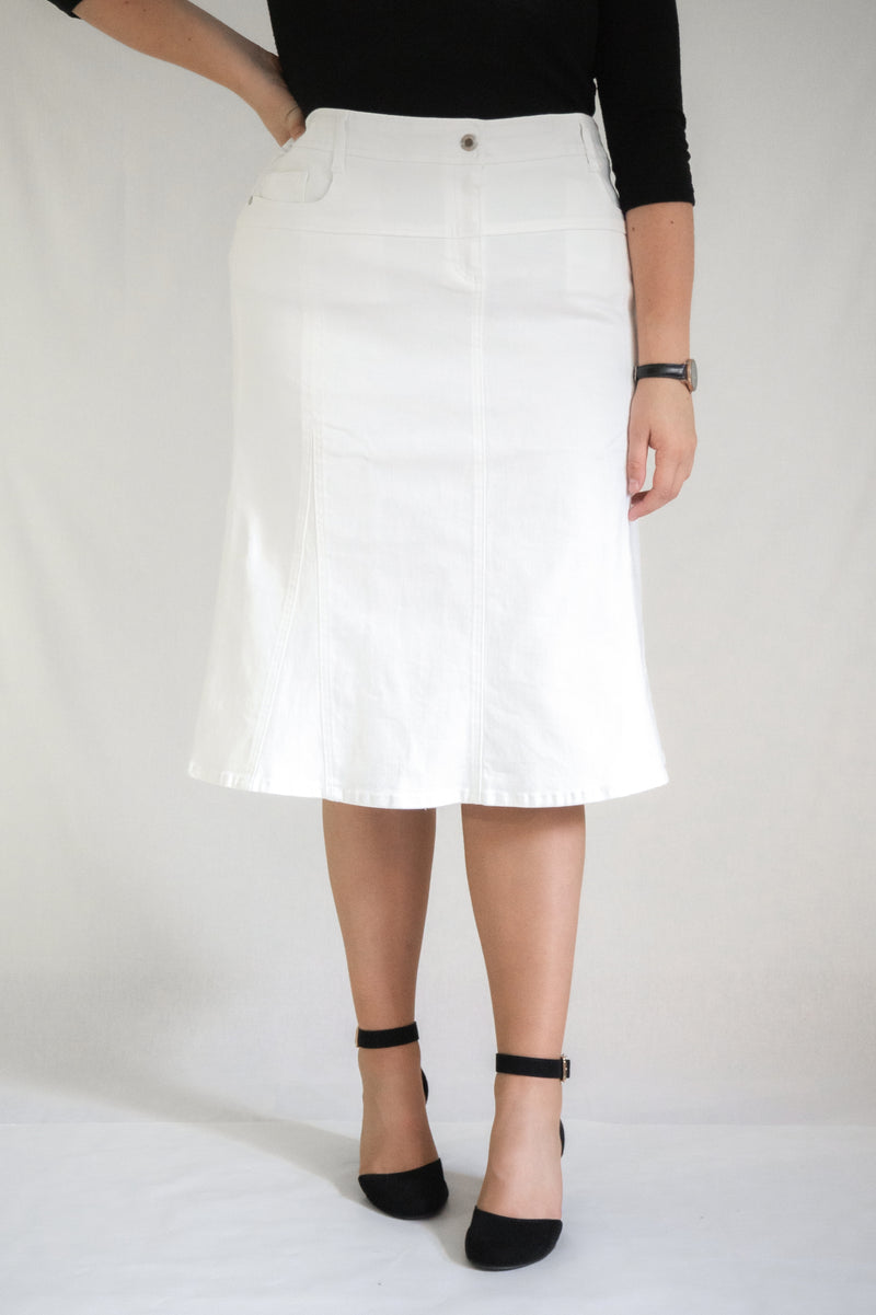 Jeansrock NINA, 70 cm weiß Bild 1