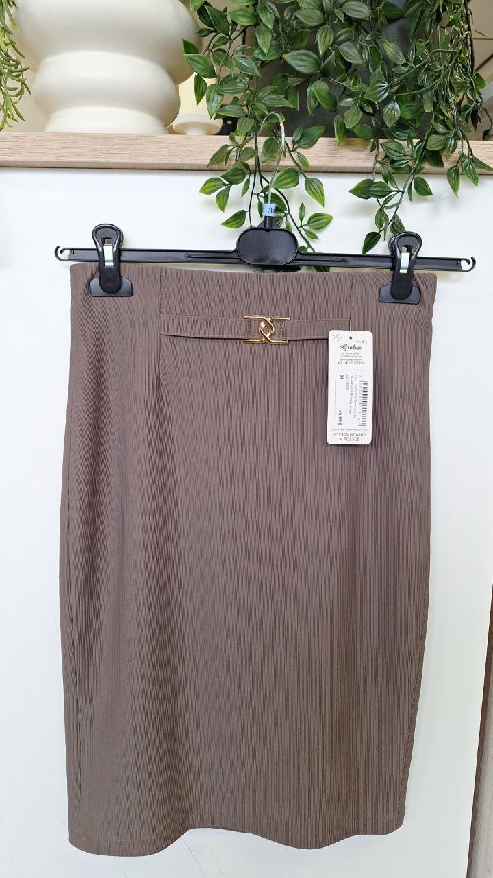 Stretchrock OLGA, 60 cm beige Bild 1