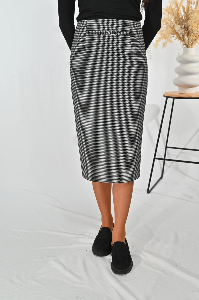 Stretchrock OLGA, 72 cm schwarz-weiß Bild 1