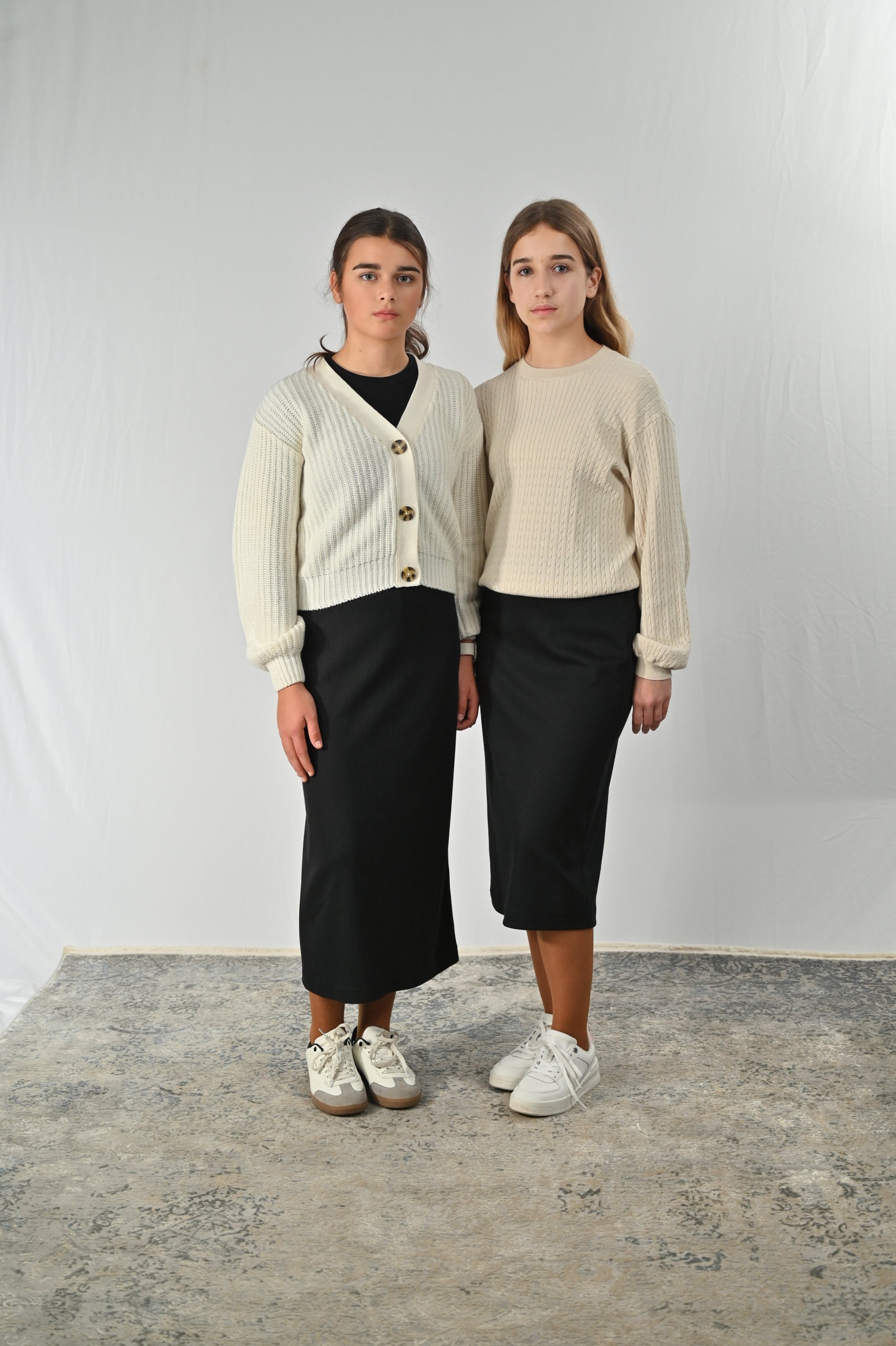 fein gerippter Stretchrock DANIELA schwarz Bild 3