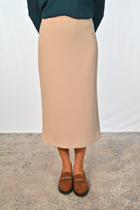 gerippter Stretchrock DANIELA beige Bild 1