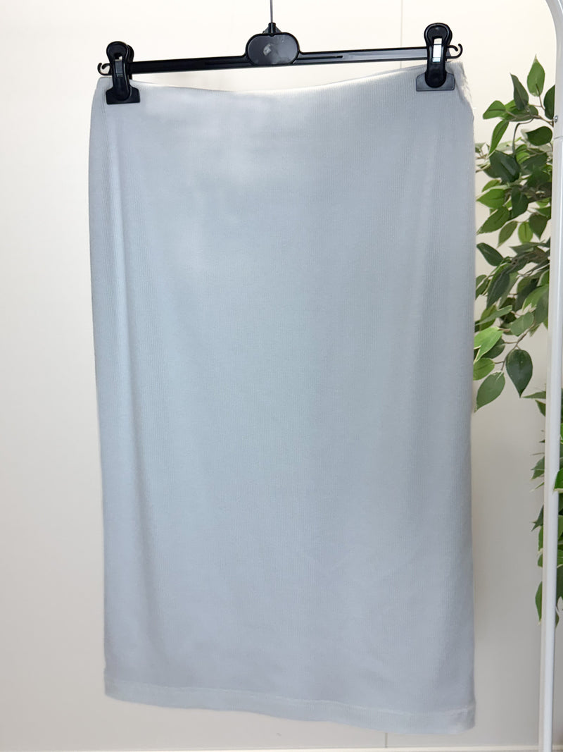 gerippter Stretchrock DANIELA, 75 cm und 80 cm milchweiß Bild 1