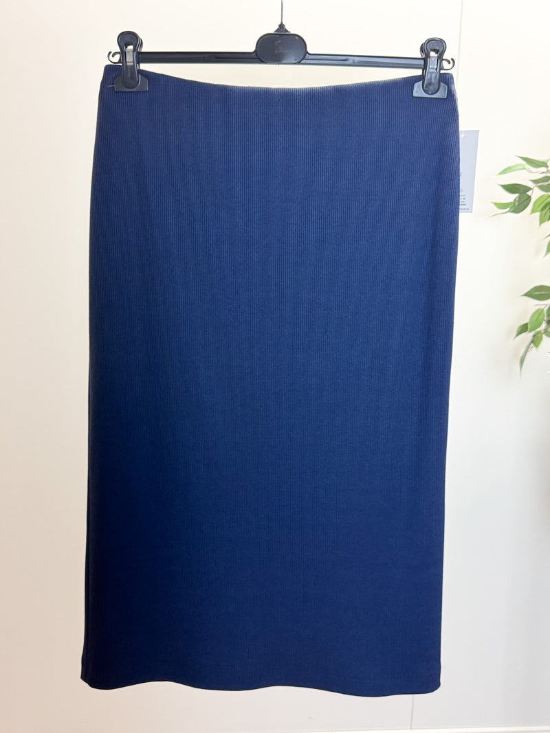 gerippter Stretchrock DANIELA, 75 cm und 80 cm marine Bild 1
