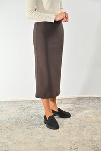 Maxi-Stretchrock DANIELA, 80 cm braun Bild 1