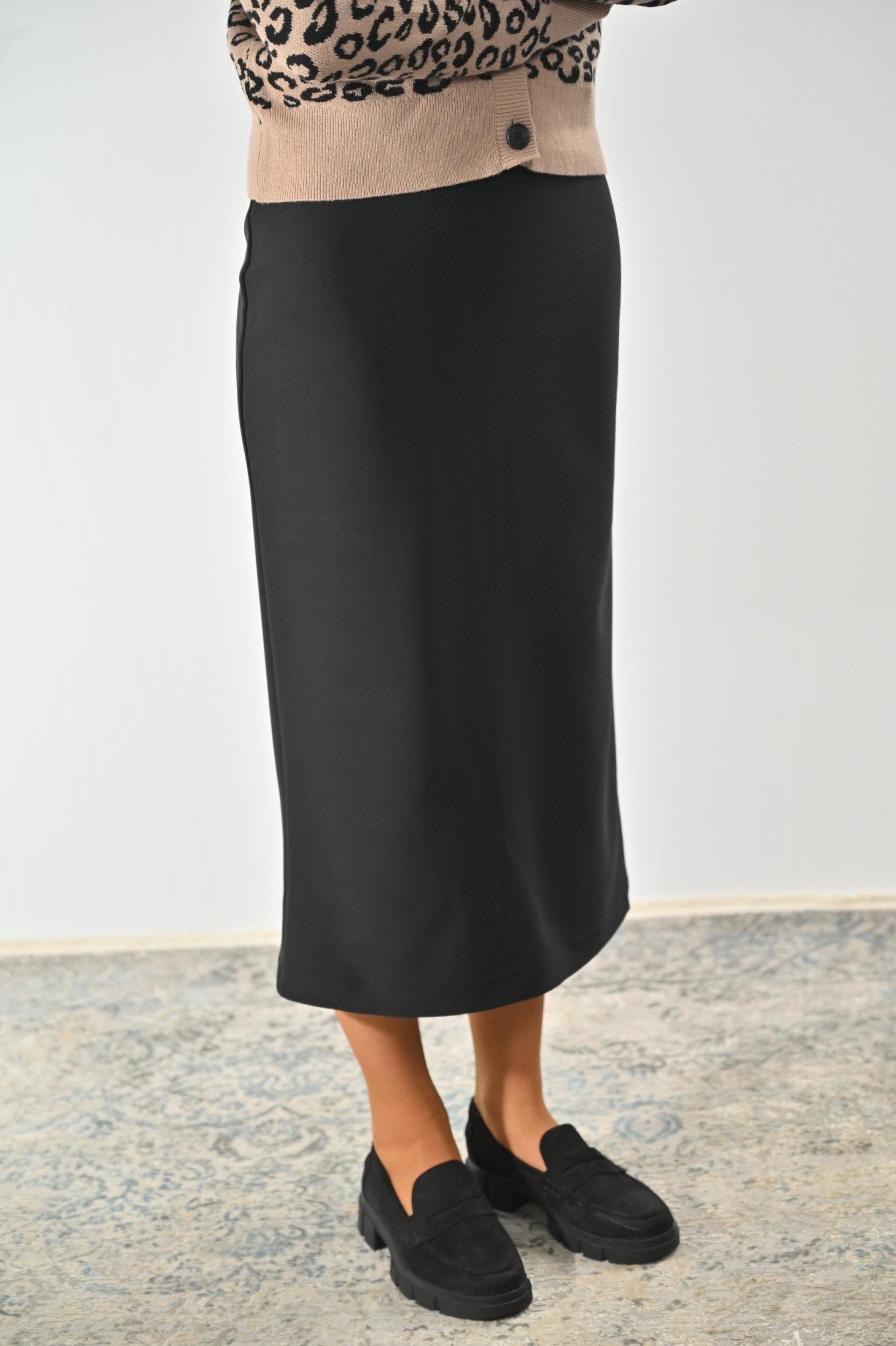 Maxi-Stretchrock DANIELA, 80 cm schwarz Bild 1