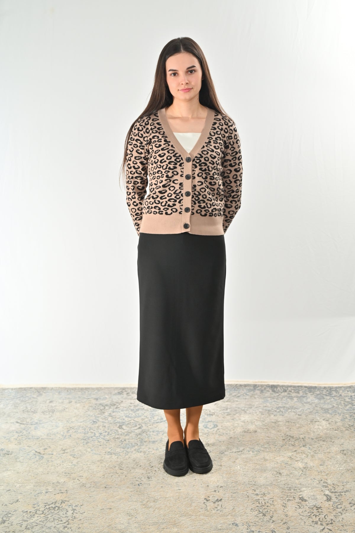 Maxi-Stretchrock DANIELA, 80 cm schwarz Bild 2