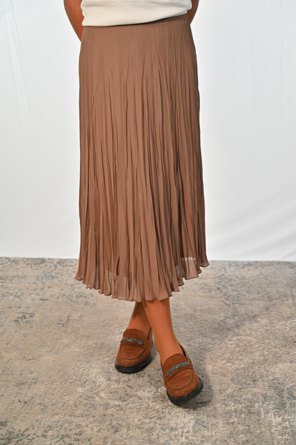 Plisseerock AMY, 80 cm beige Bild 1