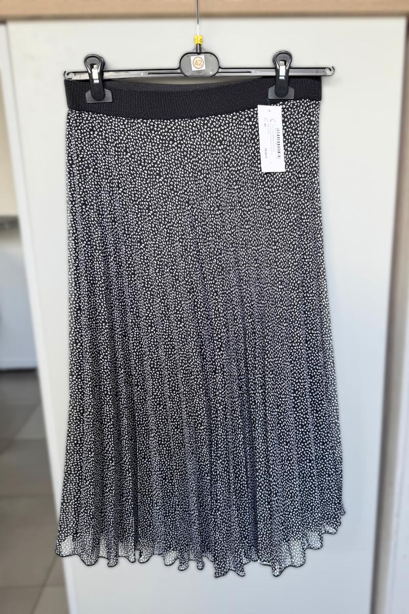 Plisseerock ELA, 80 cm schwarz-weiß Bild 1