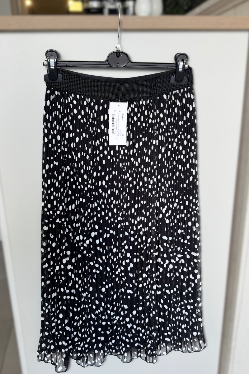 Plisseerock MIA, 75 cm schwarz-weiß-gepuntet Bild 1