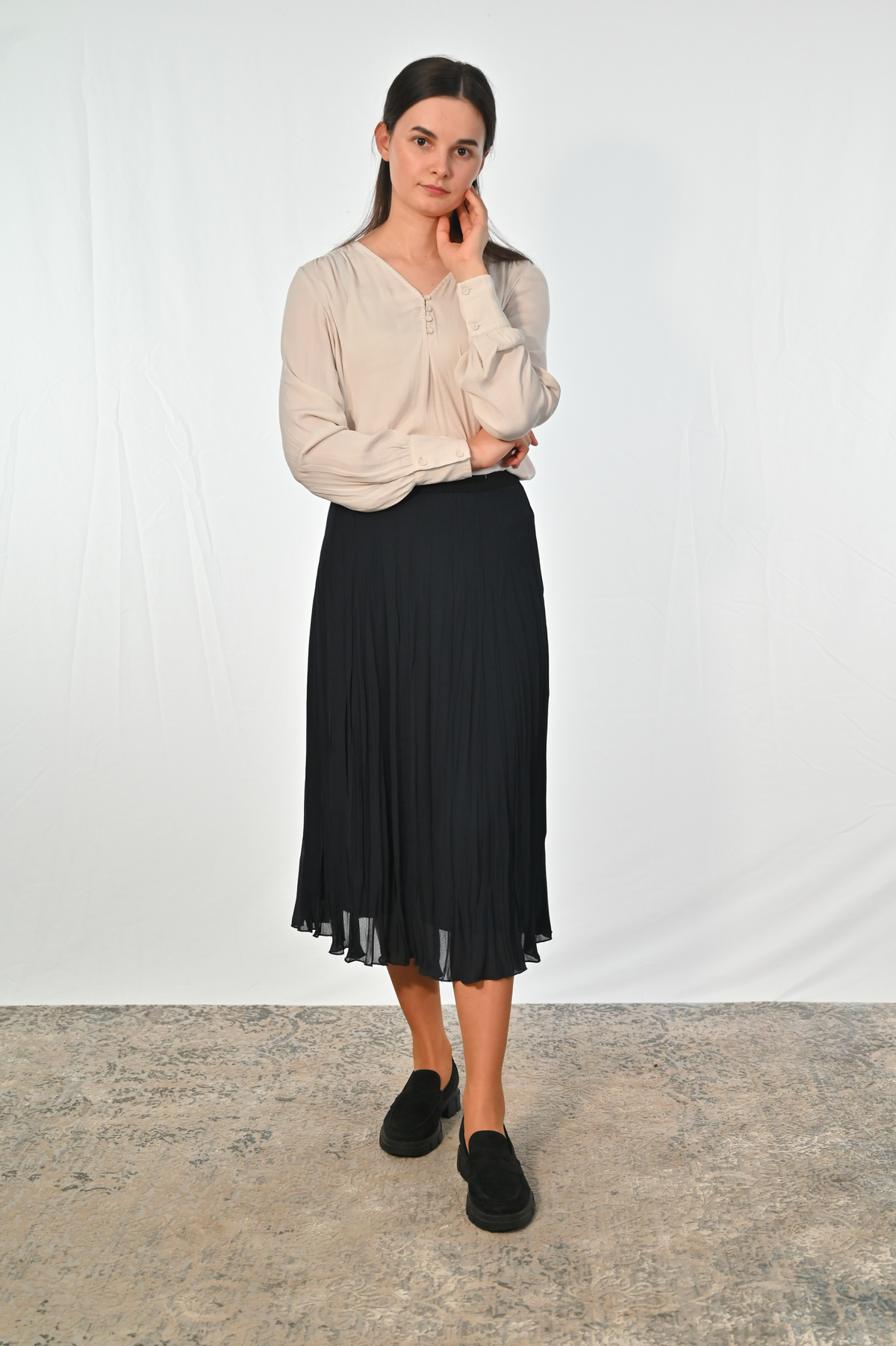 Plisserock AMY, 80 cm schwarz Bild 2