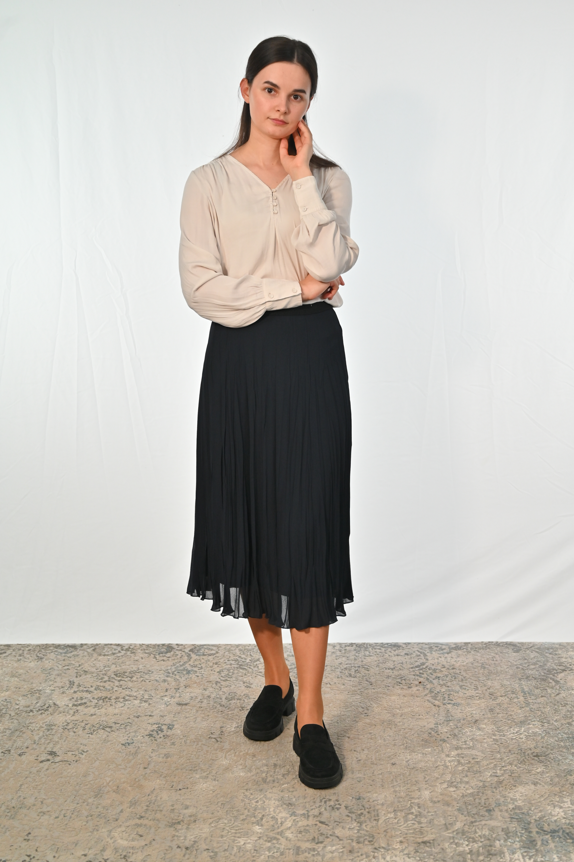 Plisserock AMY, 80 cm schwarz Bild 2