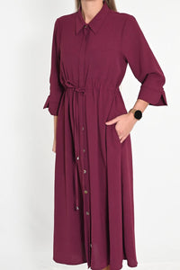 Maxikleid mit Hemdkragen