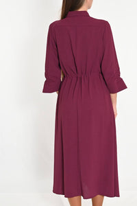 Maxikleid mit Hemdkragen