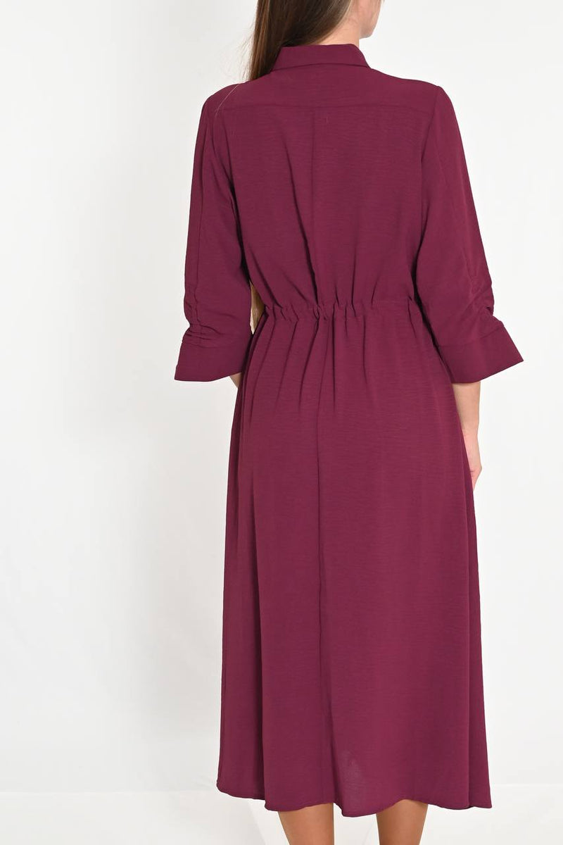 Maxikleid mit Hemdkragen