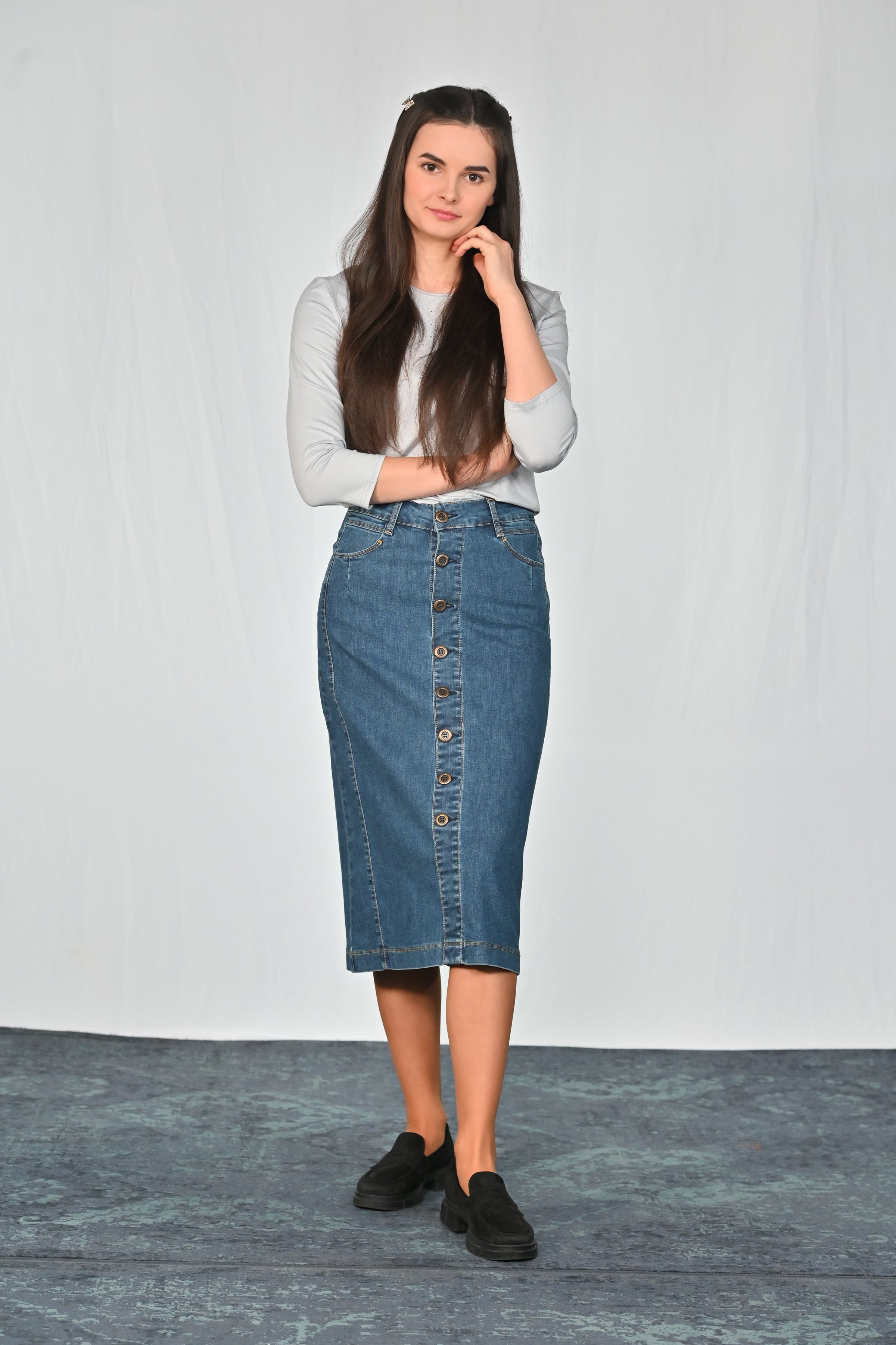 Jeansrock LINA, 70 cm